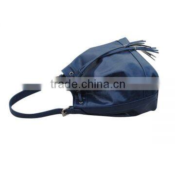 Leather Drawstring Bag for Ladies, Called Fringed Bag and Bucket Handbag photo-5