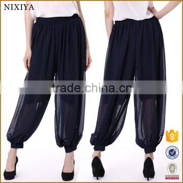 Newest Fashion Pleats Black Pants For Girls in China