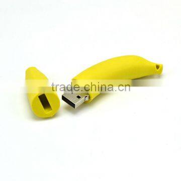 promotional banana shape full capacity with samsung chip PVC Usb Flash Drive 1GB-64GB