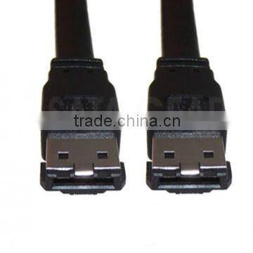 Black PVC jacket serial line sata 7p cable