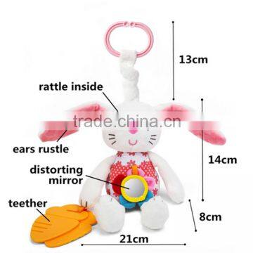 Bunny Stuffed Baby Toy Soft Plush Rabbit Bed Hanging Animal Toy Teether Multifunction Doll photo-3