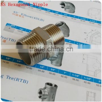 1" Hexagonal Nipple BSPT Male Thread EN10241 Standard