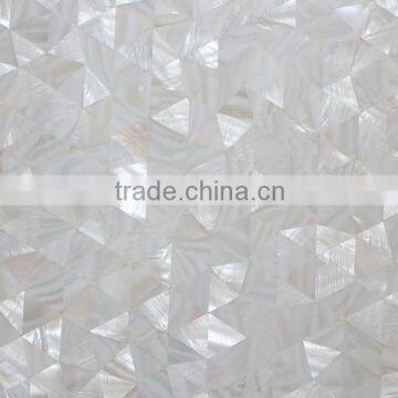 Crazy cut white shell mosaic tile, mother of pearl mosaic panel,background wall