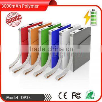 Unique 3000mah Polymer Battery Power Bank Mobile Digital Charger Silicone Credit Card Slot Ultra Slim Size photo-3