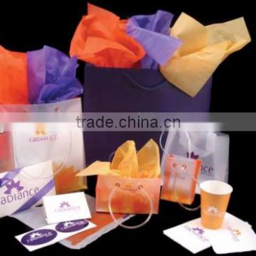 mini small middle big size bright color hot selling shopping paper bag for cosmetic product with string handle