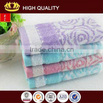 Ultra Soft Floral Bamboo Fiber Jacquard Hand Towel