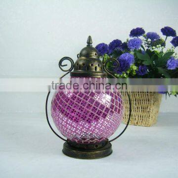 decorative mosaic plates and lantern