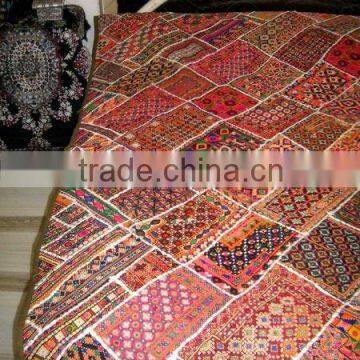 Handmade PATCHWORK Beddings Sari Bedspreads