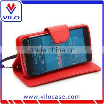 Flip Leather Wallet Case for LG Tribute 2 / LS665 photo-4