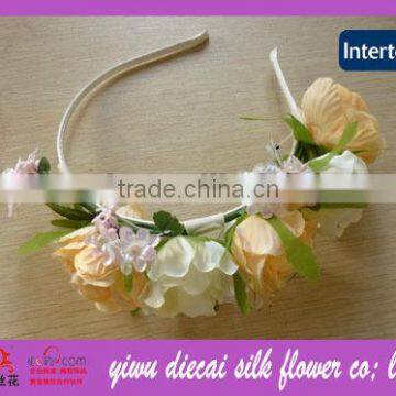 Nice quality artificial fabric flower headband ornament