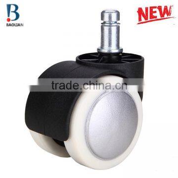 2016 BL Promotional 2" White Painted Double Swivel Plastic PU Office Chair Caster Wheels photo-3