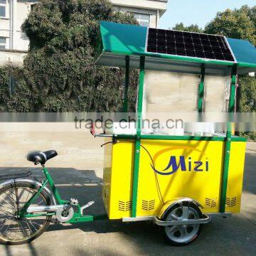 2015 new design solar ice cream freezer bike solar portable rechargeable battery bicycle freezer solar freezer with tricycle