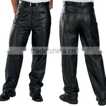 Mens tight black sexy leather pant wholesale china manufacturer, mens leather pants