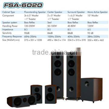 Nice design floorstanding/Center/Surround/Mono active music hi-fi multimedia speaker system