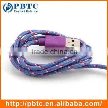 Wholesale 1M Purple Data Sync Charger Micro Usb Splitter Cable
