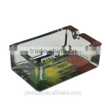 Smoking Accessories GT-1117 design cheap clear glass ashtray ashtray decal