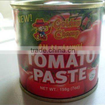 198g CANNED TOMATO PASTE Brix:28-30%,22-24%,18-20%