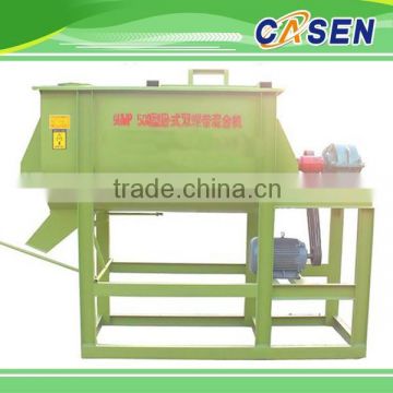 Horizontal ribbon mixer system for mixing milk,sugar, cocoa and corn powder