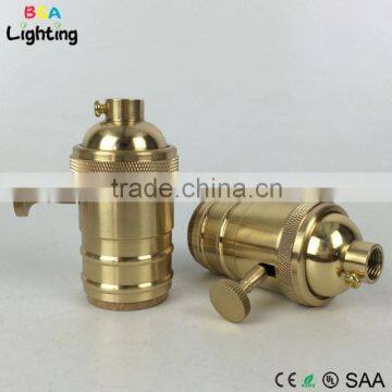 UL E26 Brass lamp cord set socket with switch