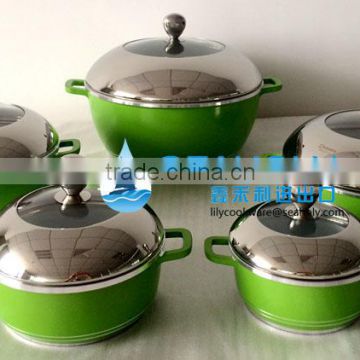 10 Pcs DESSINI Die-Casting Aluminum ceramic casserole set/pot set/casserole/stock pot set