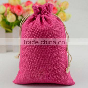 New design natural jute pouch with cotton rope china supplier