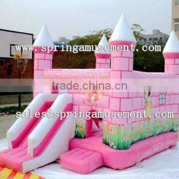 Newest hot sale cheap princess Classical inflatable bouncy house and fun slide combo castle for sale