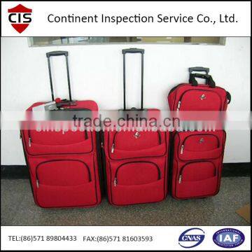suitcase inspection service / quality control / factory audit / pre-production inspection
