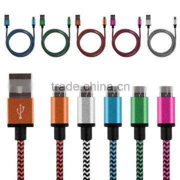 Braided Nylon Woven USB For samsung data cable