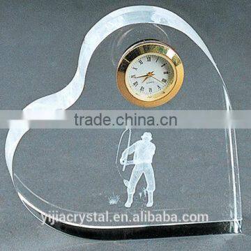 Personalized Crystal Heart Clock for Wedding Gifts