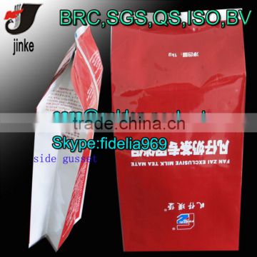 Side gusset Aluminum foil plastic bag