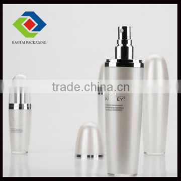 Pearl White Acrylic Bottle for Cosmetic Packaging