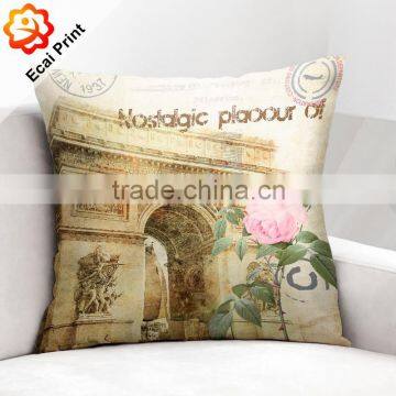 HOT SALE Custom Design Digital Printing High Quality Cotton Linen Pillow Case