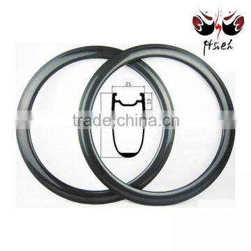 700C Aero U shape 50mm 25mm carbon clincher rim tubeless design, Road bike carbon clincher rim disc brake