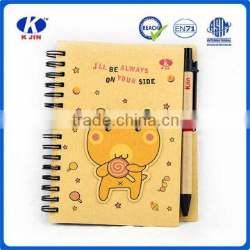 Hot sale cheap spiral craft paper notebook A6 size