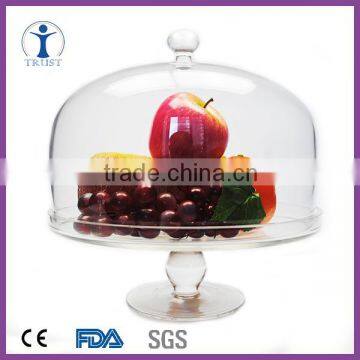 Trust wholesale custom Glassware magic glass dome cake cover cake stand Hand made                        
                                                Quality Choice