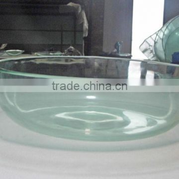 Large glass serving bowl