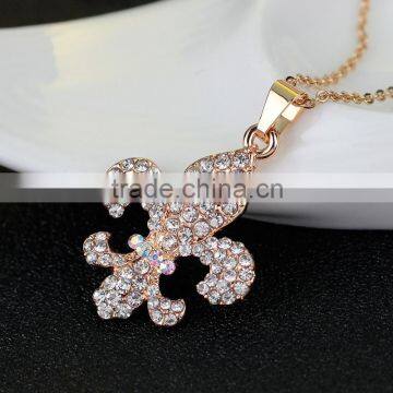 2016 Trendy Gold Plated Rhinestone Anchor Statement Necklace Stud Earring Bracelet Ring Set for Women Wedding Jewelry Set photo-4