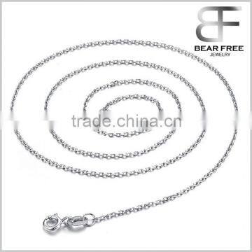 925 Sterling Silver Womens Classic O Links Chain Necklace