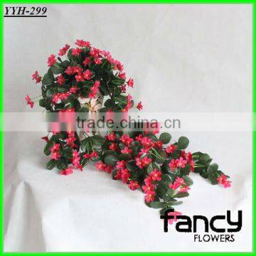 7 heads red small wall hanging decorative artificial silk daisy flowers making