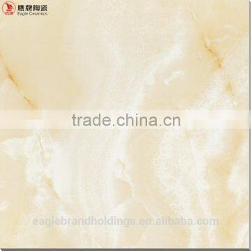 full glazed marble look yellow shining porcelain floor tiles