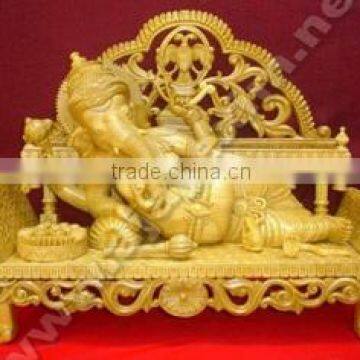 Lord Ganeshsa Wooden Statue