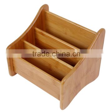 Bamboo Space Saving Desk Organizer for office and home Bamboo Multi-Function storage box