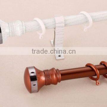 New designs aluminum telescopic pole ball finial metal curtain rod