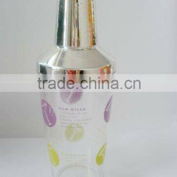 plastic 500ml martini shaker bottle