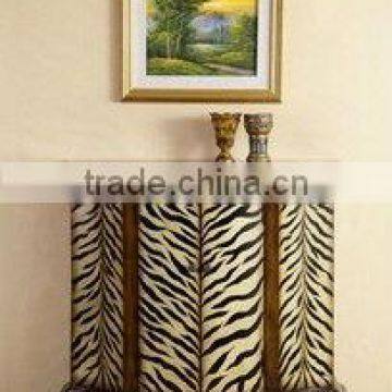 CF30119 Zebra Accent Console Table Italy Luxury Chest