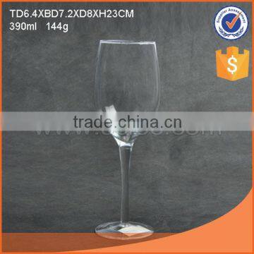 wholesale 390ml long stem red wine stemmed glass