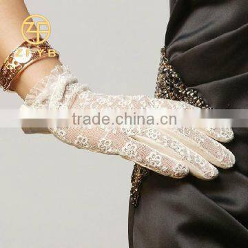 Dress unlined lace leather glove in Lixian