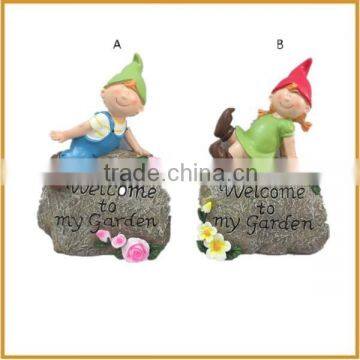 Garden figurines ornament polyresin children figurines