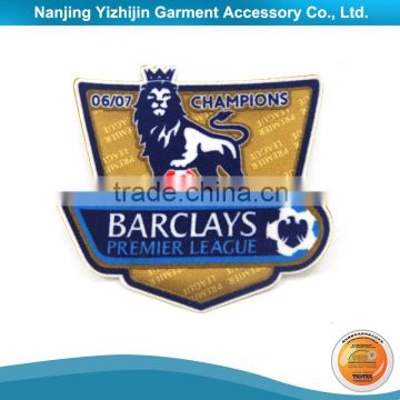 Good quality towel material letter logo brand embroidery patch