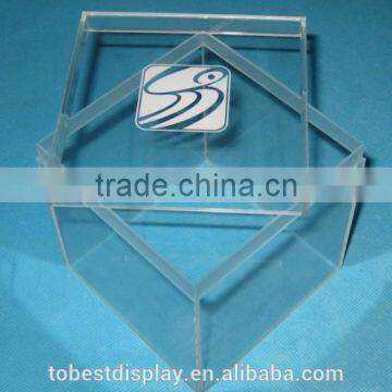 smooth edge excellent small acrylic jewelry box,transparent acrylic box,customized acrylic box with logo